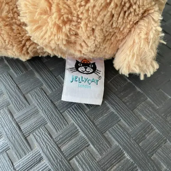 Jellycat Bashful Teddy Bear Plush Stuffed Animal 12" Brown Plastic Beads in Butt - Picture 8 of 11